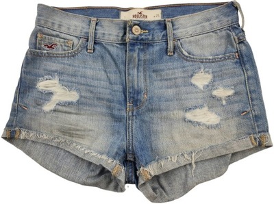 HOLLISTER Jeansowe SPODENKI SZORTY z przetarciami W25