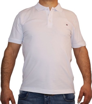 Tommy Hilfiger biała koszulka polo TT poloshirt 2XL