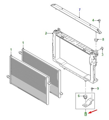 Jaguar i-pace x590 радиатор lower support кронштейн t4k3980 original фото №1
