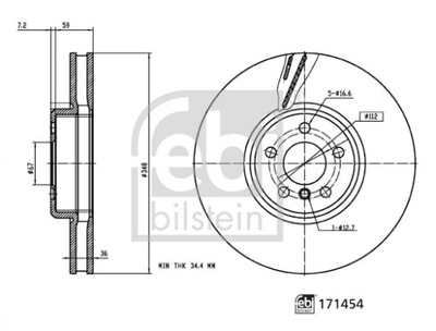 DISCO DE FRENADO FEBI BILSTEIN 171454  