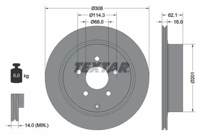 ДИСК HAM. NISSAN MURANO 92149303