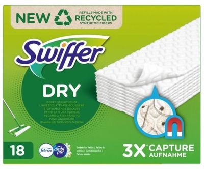 Swiffer Dry Ściereczki do Mopa Febreze 18 sztuk