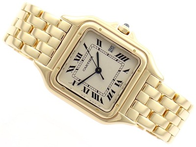 ZEGAREK CARTIER PANTHERE MEDIUM 18K ŻÓŁTE ZŁOTO 28MM KWARC REF. 106000M