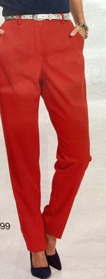 Spodnie czerwone Bawełna R 40