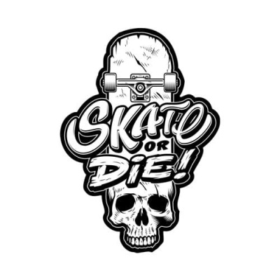 Skate ore Die - naklejka