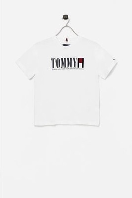 TOMMY HILFIGER T-SHIRT DZIECIĘCY BIAŁY 74CM 1SPH