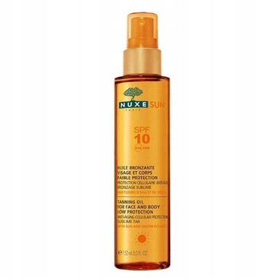 NUXE SUN brązujący olejek do opalania twarzy i ciała w sprayu SPF 10 150 ml