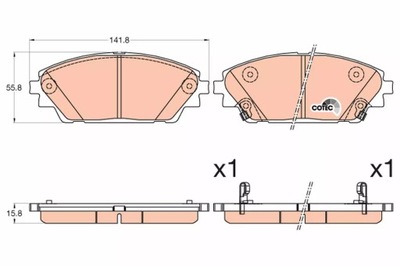 КОЛОДКИ ТОРМОЗНОЙ MAZDA 3 13- ПЕРЕД