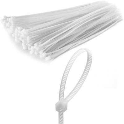 POTENTE OPASKI ZACISKOWE TRYTKI COLOR BLANCO 100SZT. 750X7,6 TRYTYTKI DE CABLES ZIPY  