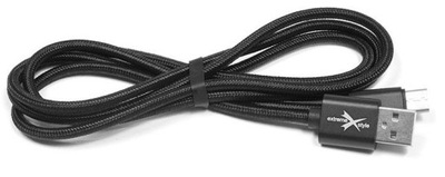 Czarny Pleciony Kabel USB USB-C Typ-C TypeC 120cm