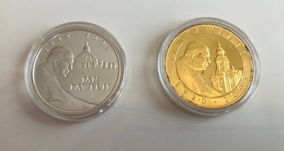 2 monety kolekcjonerskie 10 złotych Papież Jan Paweł II