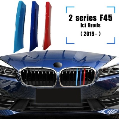 3PCS ABS PARA BMW F22 F45 F23 F46 F44 SERIES 2 CAR RACING GRILLE STRI~51449  