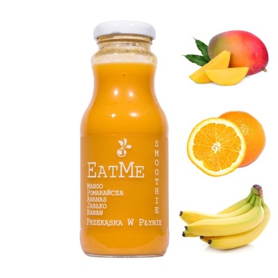 Mus owocowy smoothie mango banan pomarańcza 240ml dla dziecka bez cukru