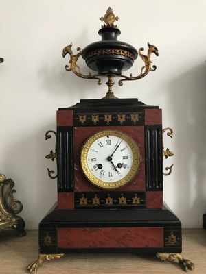 Ładny marmurowy zegar francuski