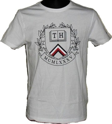 TOMMY HILFIGER t-shirt Tee biała koszulka - M