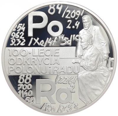 Moneta 20 zł - Odkrycie radu i polonu - 1998 rok