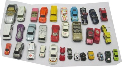 Resoraki samochodziki zestaw x33 różne mieszane