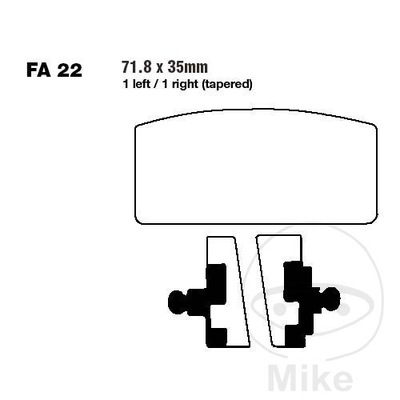 КОЛОДКИ ТОРМОЗНЫЕ ПЕРЕДНЯЯ EBC FA022V