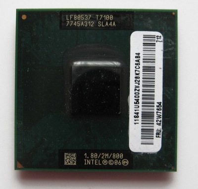 Intel Core 2 duo T7100 1.80GHz 800Mhz FSB 2MB