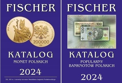 Katalog monet Polskich XX i XIX wieku + Katalog banknotów - FISCHER 2024