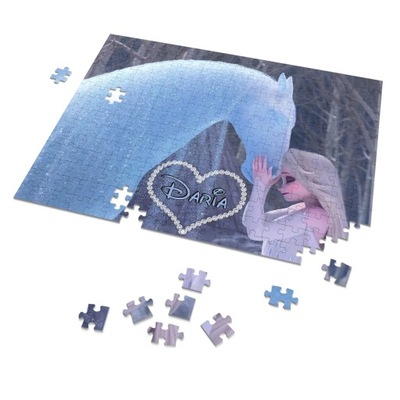 Puzzle IMIĘ Kraina Lodu 2 Frozen Elsa Koń A3 252el