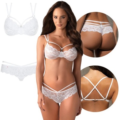 SEXY KOMPLET BIELIZNY OBSESSIVE 860-SET-2 L/XL