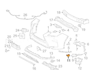 BRIDA REJILLAS LEXUS RX350/450H 15- 531240E060 LE  