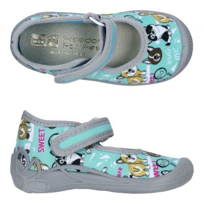 Balerinki dziewczęce 3F PSZCZÓŁKA 2F2/14 na rzep 22