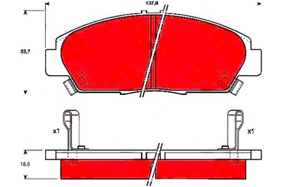 TRW КОЛОДКИ HAM. HONDA ПЕРЕД ACCORD