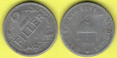 Węgry 2 Filler 1918 r. Fe