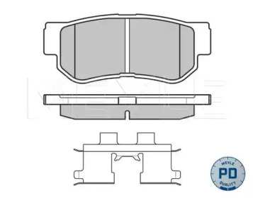 КОЛОДКИ ДИСКОВЫЕ ТОРМОЗНОЕ KIA HYUNDAI MEYLE фото