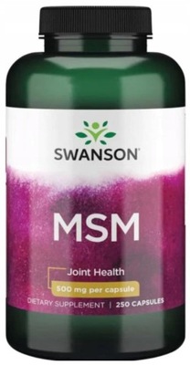 Swanson MSM 500mg 250 kaps Kolagen Siarka organiczna Wzmocnienie stawów