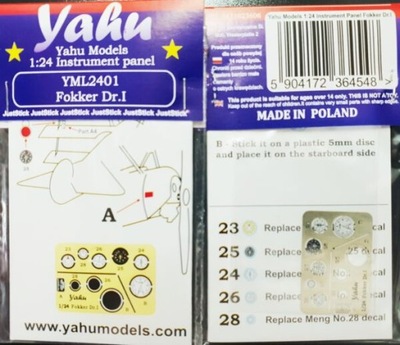Yahu Models YML2401 1/24 Fokker Dr.I (Meng)