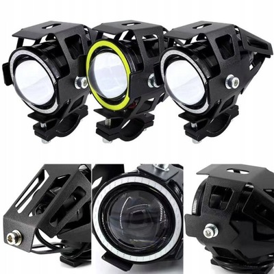 2 X HALÓGENO PARA MOTOCICLETA U7 MINI CONMUTADOR RING  