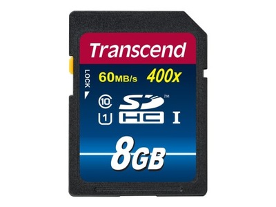 TRANSCEND 8 GB SD SDHC Class 10 400x 60MBs PREMIUM