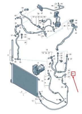 Vw touareg cr a/c хладагент line 4m0820706n фото №1