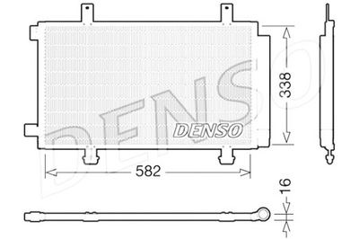 DENSO KONDENSATORIUS KONDICIONAVIMO FIAT SEDICI SUZUKI SX4 1.5-2.0D 06.06- 