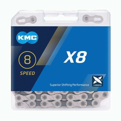 Reťaz KMC X8 strieborno/sivý box