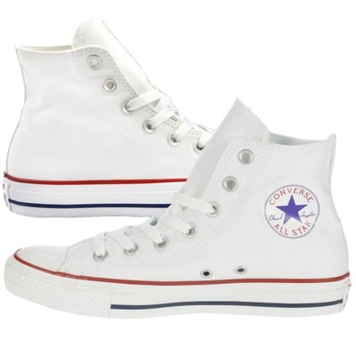 Converse buty trampki białe wysokie Hi All Star M7650 38