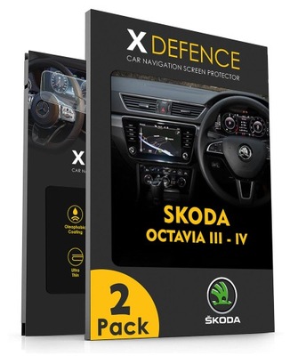 2 EN 1 VIDRIO DE PROTECCIÓN AL NAVEGACIÓN PANTALLA PARA SKODA OCTAVIA III-IV  