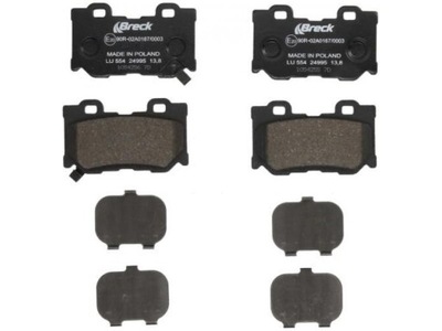 Тормозные колодки тормозные задняя breck 24995 00 554 00 фото №1