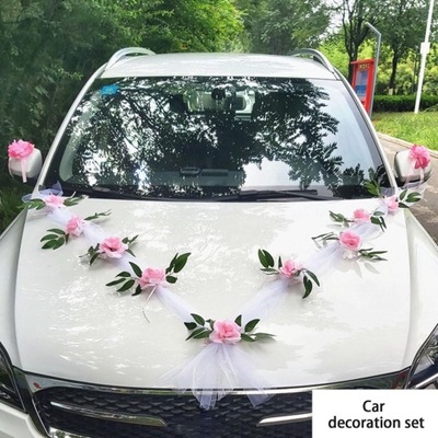 Dekoracja samochodu kwiaty