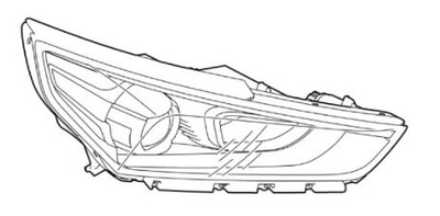 Hyundai ioniq 2016-2019 правый фара фото №1