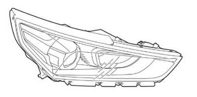 HYUNDAI IONIQ 2016-2019 DERECHA FARO KSENONOWY  