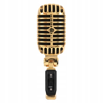 miczny mikrofon wokalny do Karaoke na żywo (złoty)