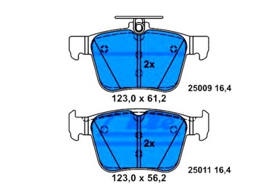 ATE КОЛОДКИ HAM. VW T. GOLF/PASSAT/TIGUAN/TOURAN 1,0-2,0 12-