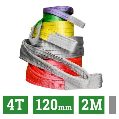 Zawiesie pasowe 4T 120MM 2M dźwigowe z pętlami