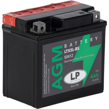 АККУМУЛЯТОР LANDPORT AGM LTX5L-BS (YTX5L-BS) 12V 4AH 80A