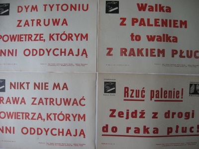 Plakat NIE PAL PAPIEROSÓW x 4 PRL 1968