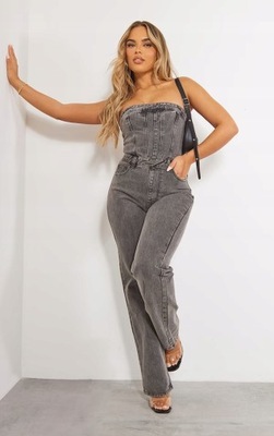 PRETTYLITTLETHING JEANSOWY KOMBINEZON XL